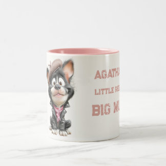 Süßer Rebellen-WelpePersonalisierter Kindermug Zweifarbige Tasse