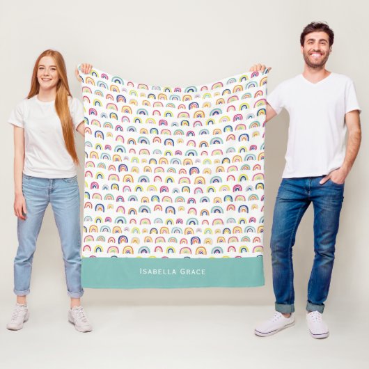 Süßer Regenbogen Fleecedecke (Beispiel)