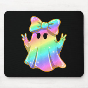Süßer Regenbogen-Geist-Frieden Lustiger Halloween- Mousepad