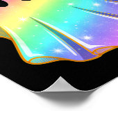 Süßer Regenbogen-Geist Frieden Lustiger Halloween- Poster (Ecke)