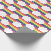 Süßer Regenbogen mit Wolken Geschenkpapier (Ecke)