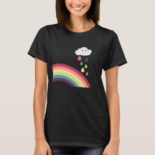Süßer Regenbogen-u. Wolken-Mutterschafts-T - Shi T-Shirt
