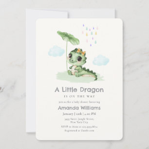 Süßer Regentropfen Kleiner Drache Baby Shower Einladung
