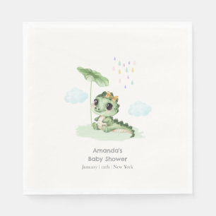 Süßer Regentropfen Kleiner Drache Baby Shower Serviette