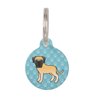 Süßer Rehkälbchen-Old-English-Mastiff und benutzer Tiernamensmarke