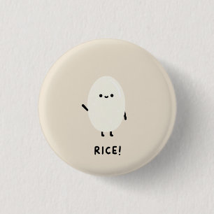 süßer Reis-Charakter minimal kawaii lustiger Reis Button