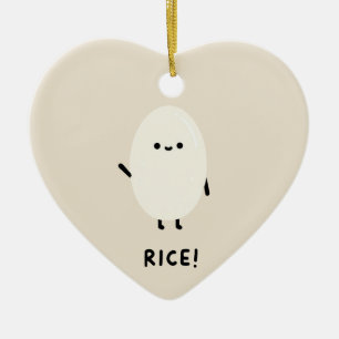 süßer Reis-Charakter minimal kawaii lustiger Reis  Keramik Ornament