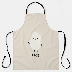 süßer Reis-Charakter minimal kawaii lustiger Reis Schürze