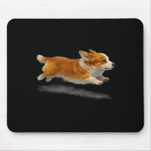 Süßer rennender Hund lustiger Corgi Running Art Me Mousepad