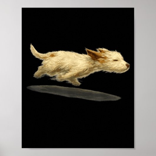 Süßer rennender Hund  Poster (Vorne)