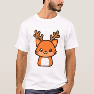 Süßer Rentier Fuchs Weihnachten T-Shirt