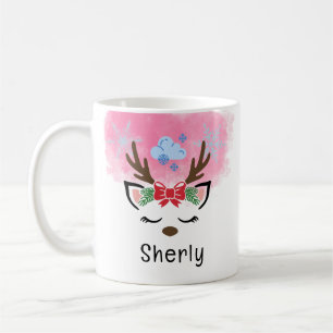Süßer Rentiere Weihnachten Benutzername Kaffeetasse