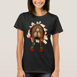 Süßer Rentierschmetter Durchbruch Weihnachten T-Shirt