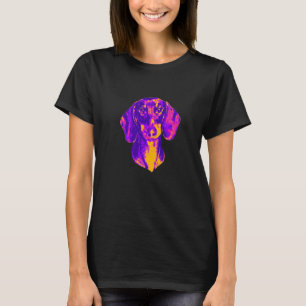 Süßer Retro-Dachshund mit Welpenaugen Vintage-Illu T-Shirt