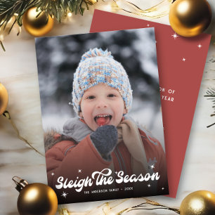 Süßer Retro-Schlitten Die Saison Foto Weihnachten 