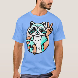 Süßer Retro-Waschbär Peace Out Tie Dye T-Shirt