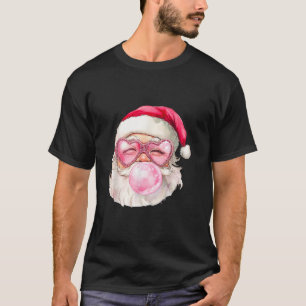 Süßer Retro-Weihnachtsmann bläst Kaugummi Vintage T-Shirt