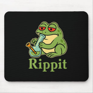 Süßer Rippit Kiffer-Frosch beim Kiffen Mousepad