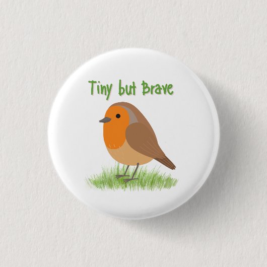 Süßer Robin-Vogel-Magnet Button (Vorderseite)