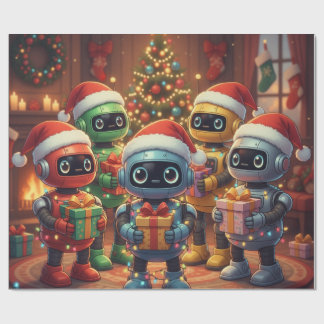 Süßer Roboter Weihnachtsfeiertag Geschenkpapier