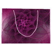 Süßer Romance pinkfarbener Marmor Große Geschenktüte (Rückseite)