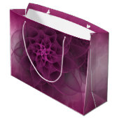 Süßer Romance pinkfarbener Marmor Große Geschenktüte (Rückseite Schrägansicht)