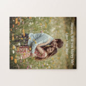 Süßer romantischer Antrag | Personalisiertes Foto Puzzle (Horizontal)