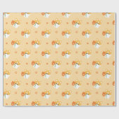 Süßer romantischer Corgi Geschenkpapier (Flach)