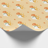 Süßer romantischer Corgi Geschenkpapier (Ecke)