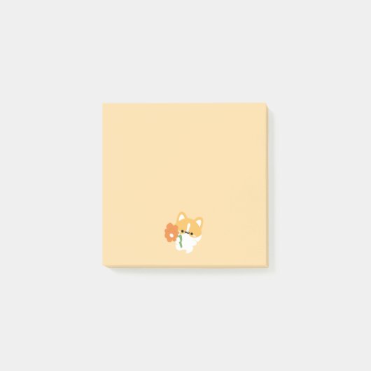 Süßer romantischer Corgi Post-it Klebezettel (Vorderseite)