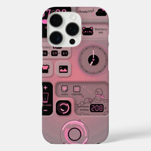 Süßer Rosa Ästhetik-Handyaufkleber Case-Mate iPhone Hülle (Rückseite)