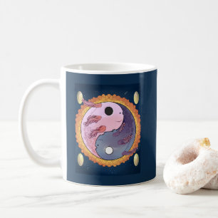 Süßer rosa Axolotl Anime unter dem Meer Kaffeetasse