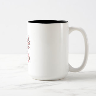 Süßer rosa Axolotl-Cartoon – Adorable Kawaii Salam Zweifarbige Tasse
