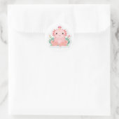 Süßer rosa Axolotl  Runder Aufkleber (Tasche)