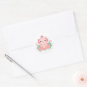 Süßer rosa Axolotl  Runder Aufkleber (Umschlag)