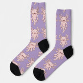 Süßer Rosa Axolotl Thunder_Cove  Socken (Linkes Detail)