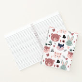 Süßer Rosa Bär Fuchs Und Hase Wald Notizblock (Innenseite)