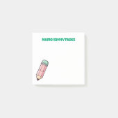 Süßer Rosa Bleistift Post-it Klebezettel (Vorderseite)