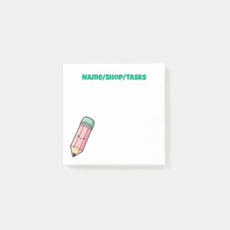 Süßer Rosa Bleistift Post-it Klebezettel