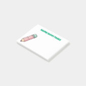 Süßer Rosa Bleistift Post-it Klebezettel (angewinkelt)