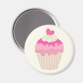 Süßer rosa Cupcake-Magnet Magnet (Vorderseite/Rückseite)