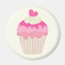 Süßer rosa Cupcake-Magnet