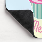 Süßer rosa Cupcake Pastellfarben Personalisiert Mousepad (Ecke)