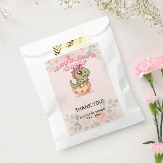 Süßer Rosa Dino schlüpft bald Geschenktütchen (Versiegelt)