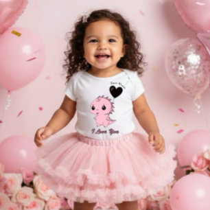 Süßer Rosa Dinosaurier Baby Strampler