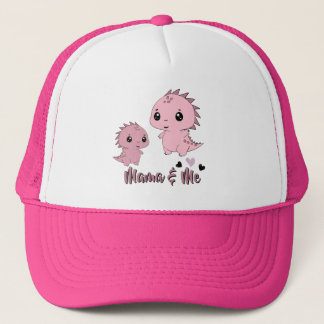 Süßer Rosa Dinosaurier Truckerkappe
