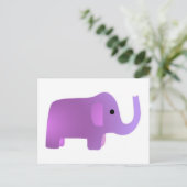Süßer rosa Elefant Postkarte (Stehend Vorderseite)