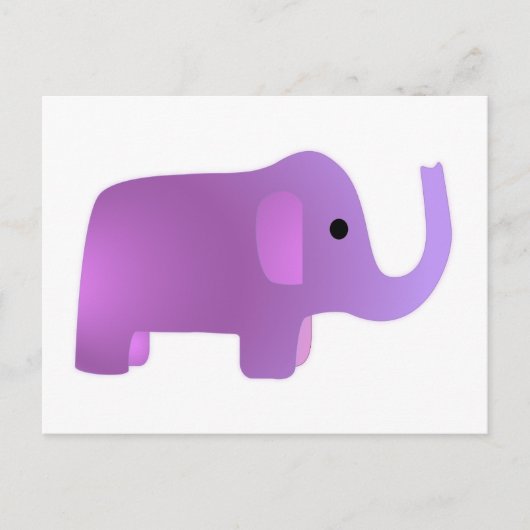 Süßer rosa Elefant Postkarte (Vorderseite)