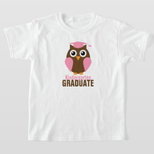 Süßer rosa Eulen-Kindergarten-Absolvent T-Shirt