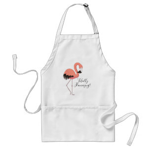 Süßer Rosa Flamingo Lustiger Schriftzug Total Flam Schürze